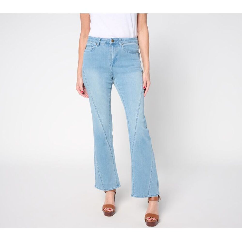SOLD!!  Belle by Kim Gravel Sky Blue Flare Pants